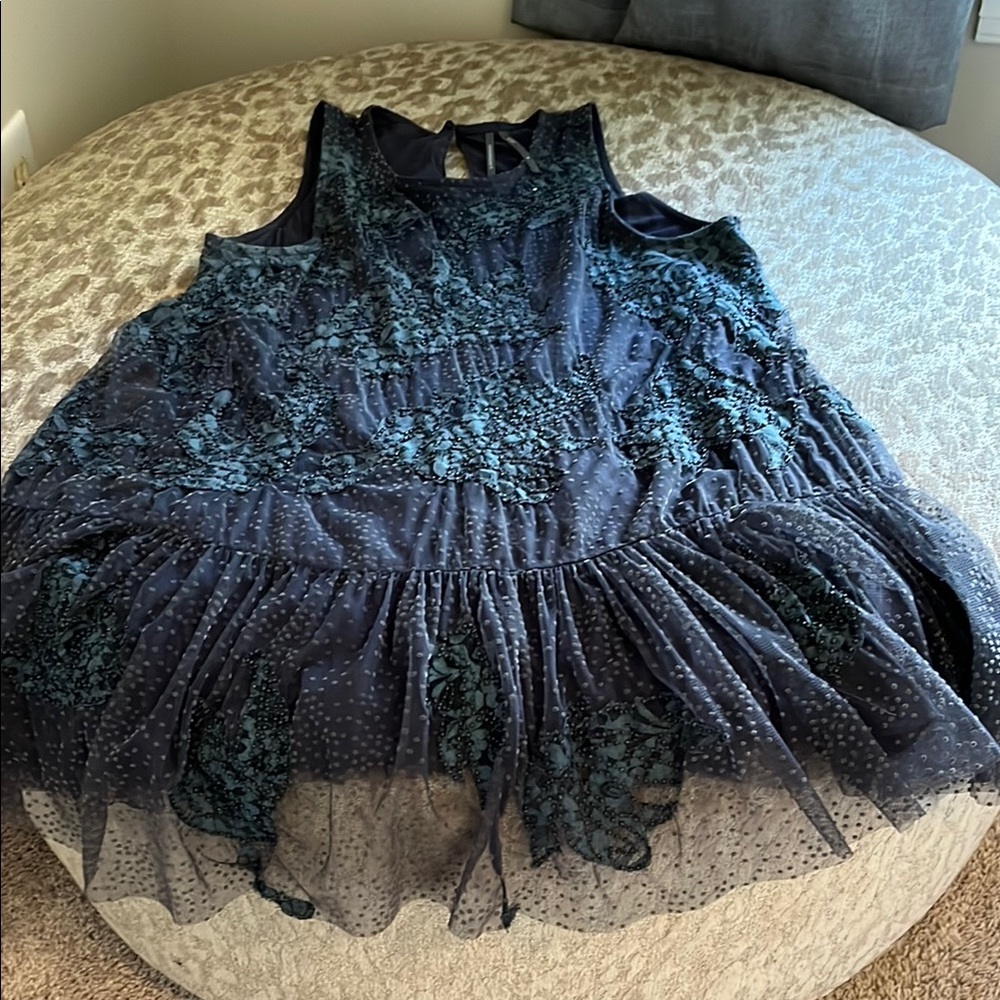 Neomia Applique Lace Tunic Blouse by Anthropologie